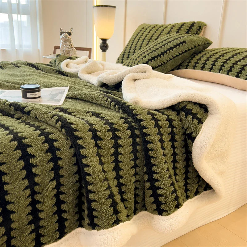 Velvory | Extra Thick Cozy Blanket | Super Soft Flannel & Velvet Blanket | Skin Friendly, Fluffy & Warming | Luxury Blanket for Bed, Sofa & Travel