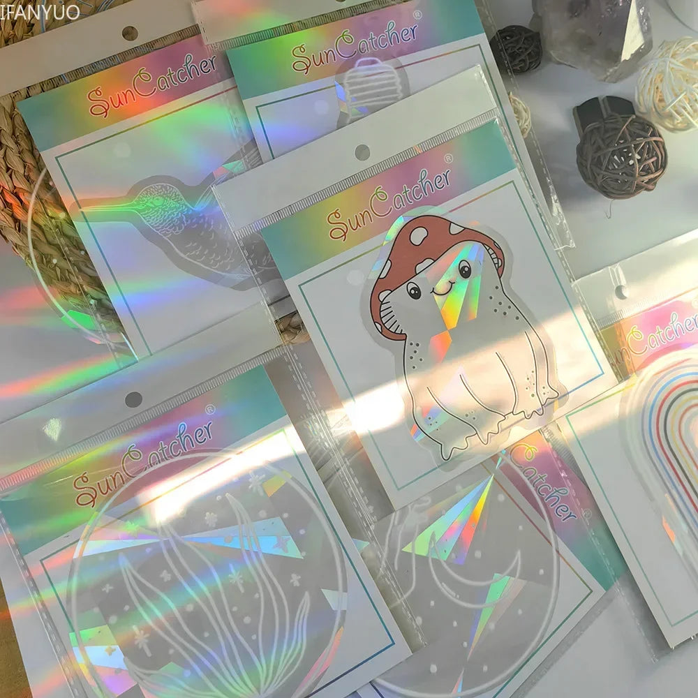 SunGlow Window Sticker | 3D Rainbow Effect | Self-Adhesive & Reusable