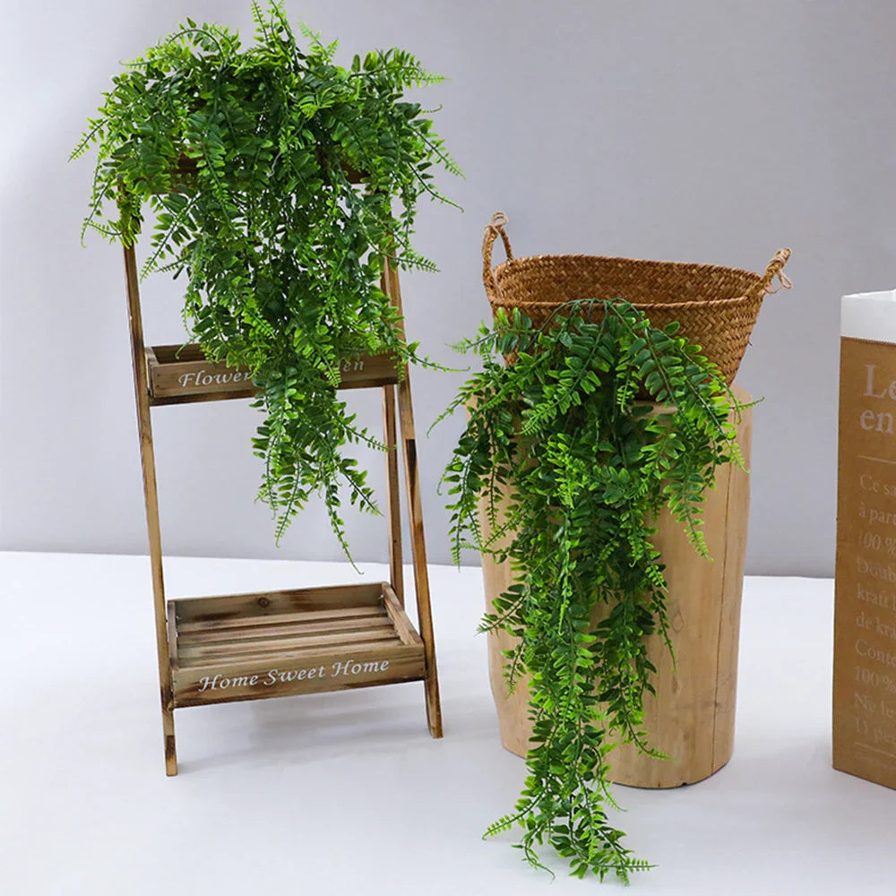 Evergriva Hanging Plant Artificial | 90 cm Boston Fern Look | Easy Care & UV Resistant | For Indoor & Outdoor