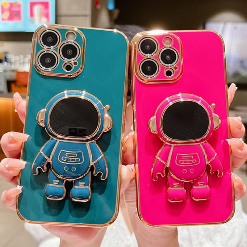 Astronaut Kickstand Soft Case for Various iPhone Models