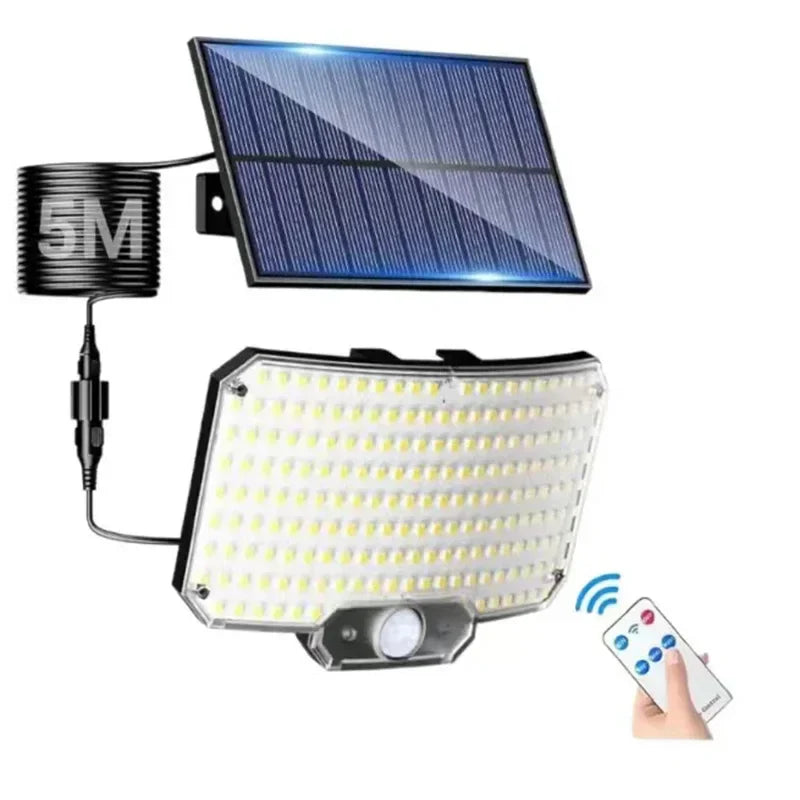 LumaXpert 234 | Solar Outdoor Spotlight with Motion Sensor | 3 Light Modes & Remote Control | IP65 Waterproof