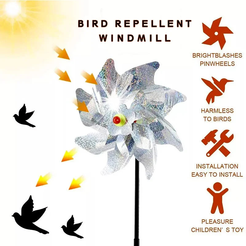 ReflectoSpin Wind Turbine | Anti-Bird Design | Reflective & Weatherproof | Silver Look