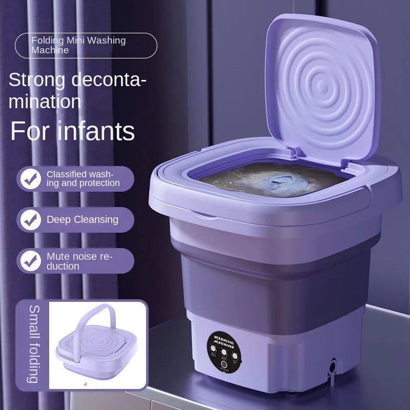 8L Portable Mini Folding Washing Machine