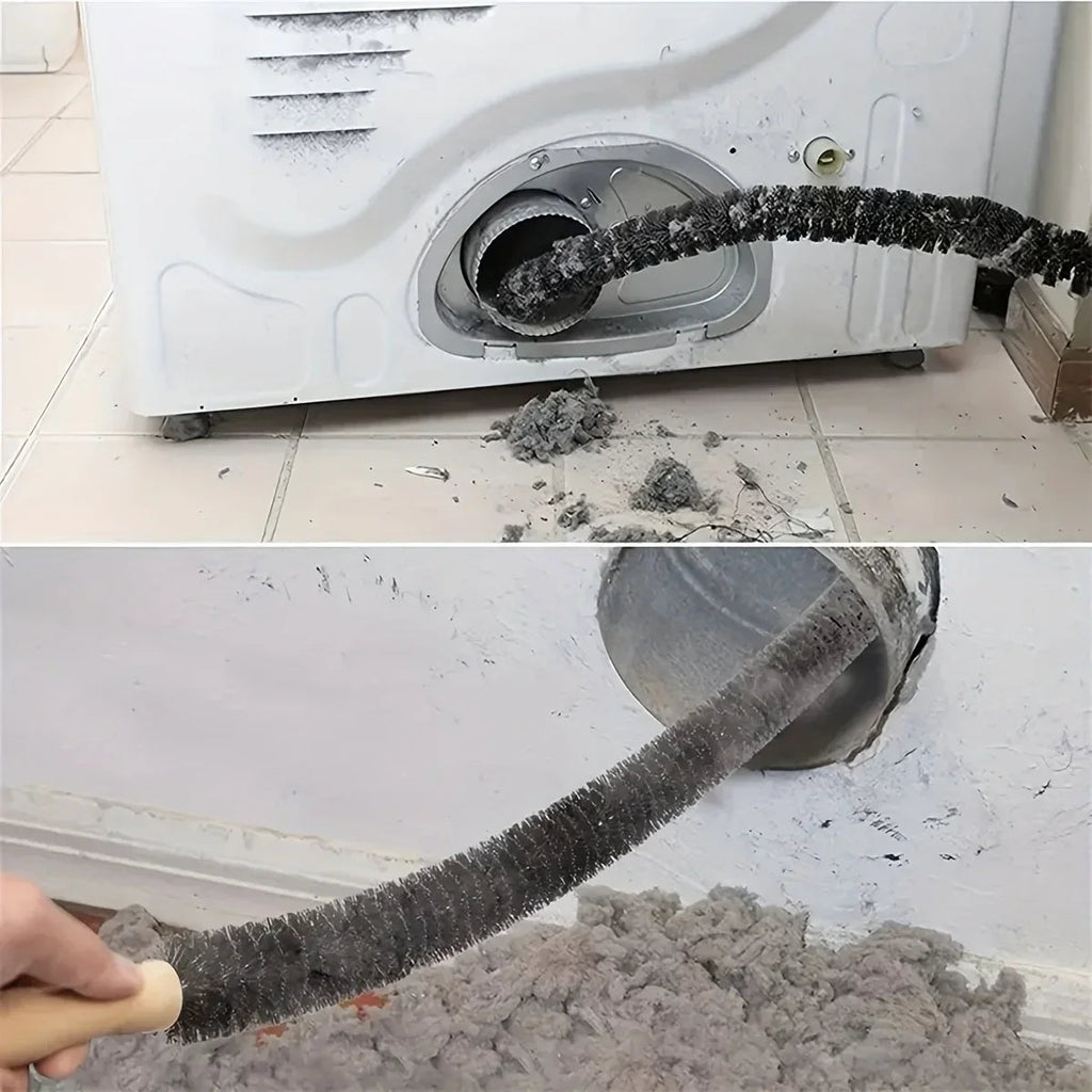 Dustello Cleaning Brush with Wooden Handle | Flexible & Extra Long | For Radiators, Pipes & Furniture Gaps | 70–75 cm