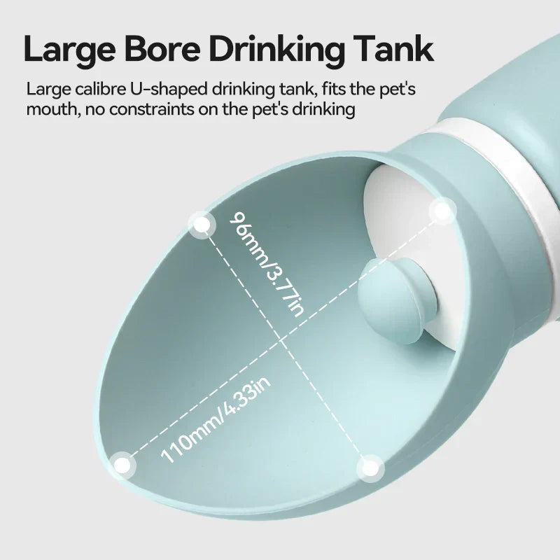PuraPaws Folding Pet Water Bottle | Food Safe & Leak Proof | On The Go | 520 ml