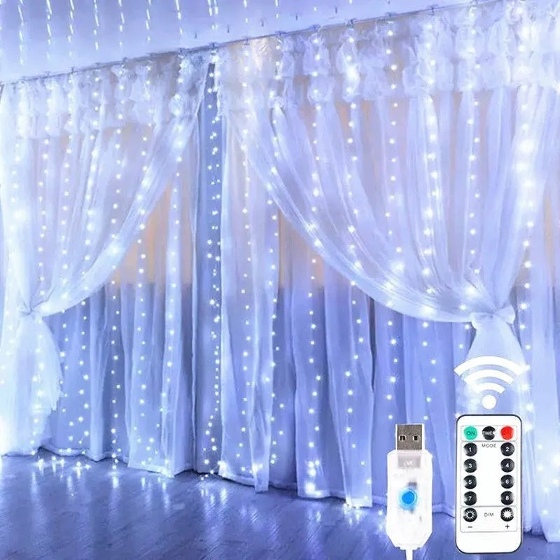 LED curtain lights – USB-controlled string lights for window and room decoration