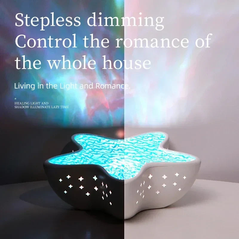 MARILUX Star Sea Projector Lamp | 7 Colors | Ocean Waves & Aurora Effect | Starfish Design