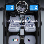 Car Retractable 4 in 1 Fast Charger With Roof Lighting