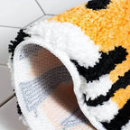 Cartoon Tiger Flocking Foot Mat