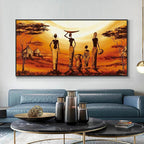 Plus Sizes Abstract African Woman Canvas Painting