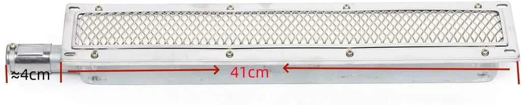 ThermaGrill Gas Grill with Infrared Ceramic Burner | Stainless Steel | Rectangular 41 × 8 × 5.8 cm | Smoke-Free & Energy Efficient | For Gastronomy & Outdoor