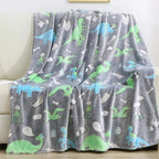 StellaLumi | Glowing Unicorn Blanket | Cozy & Magical | Glow-in-the-Dark Stars & Hearts | Gift for Kids & Adults