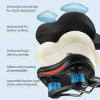 Comfortable Bicycle Seat with Shock Absorption and Breathable Design – Ergonomic Bike Seat with Thickened Silicone Cushion