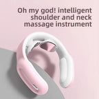 Electric neck massager with heat function for pain relief