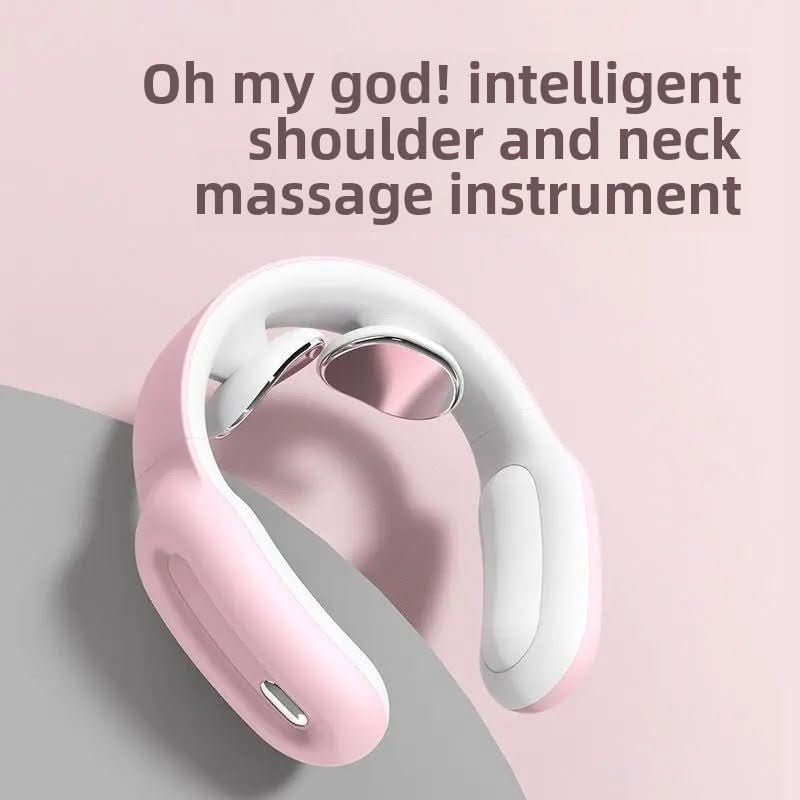 Electric neck massager with heat function for pain relief