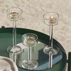 3-Piece Tealight Glass Candle Holder Set