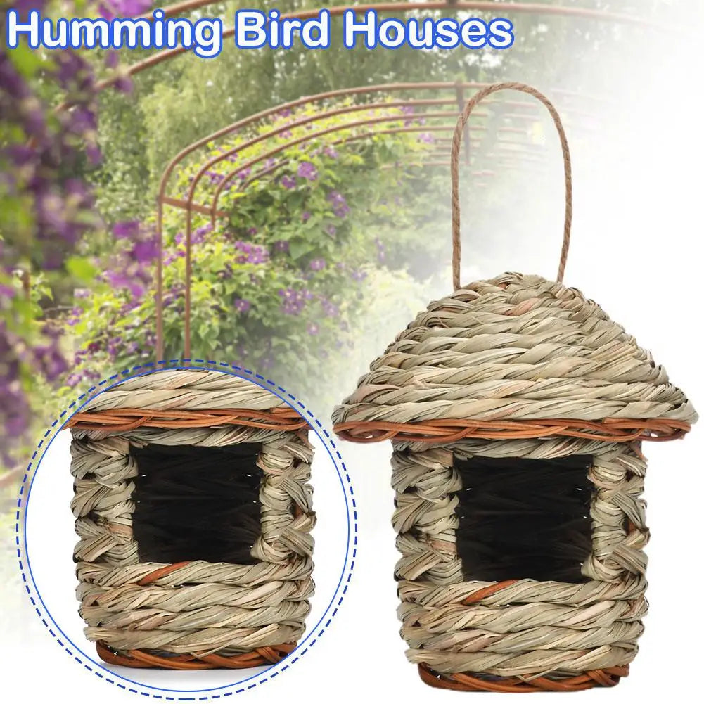 Rustic Natural Wicker Outdoor Birdhouse