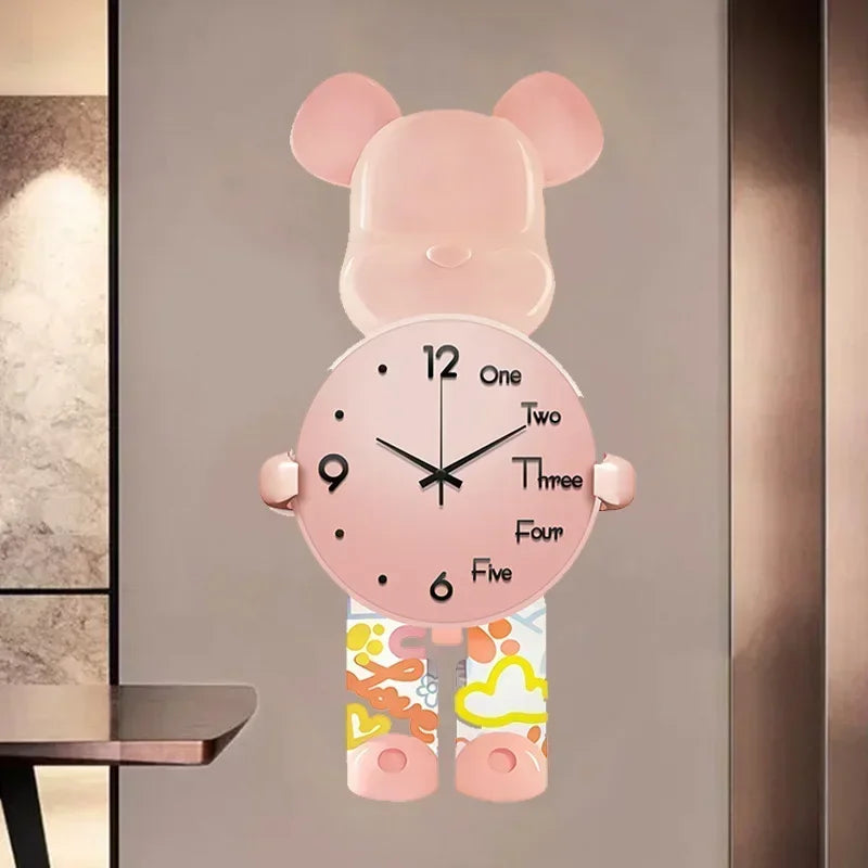 Glowing Star Bear LED Wall Clock