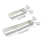 FlexiSort Cutlery Tray | Expandable Cutlery Organizer | Flexible & Space-Saving | White