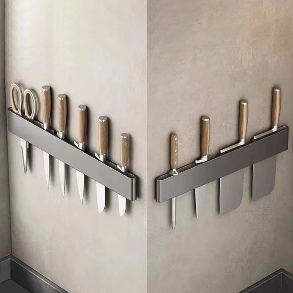 Knife holder - Knifey - Stainless steel - Multi-function shelf