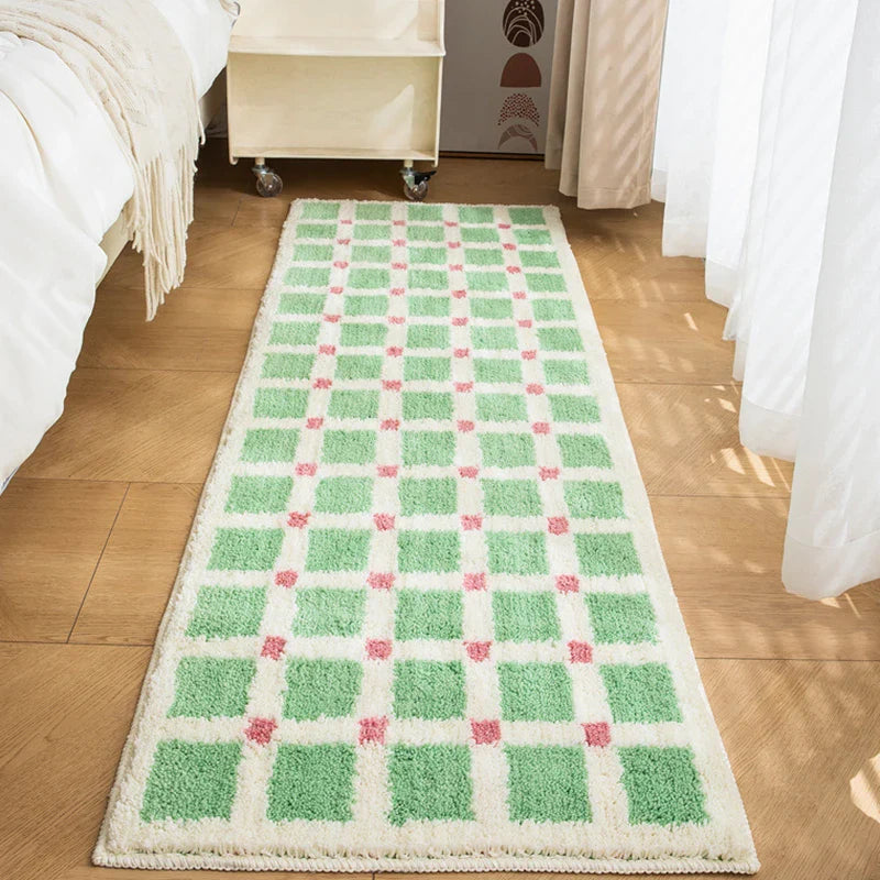 Long Tufting Grids Bathroom Mat