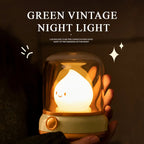 LumiFlame LED Night Light | Retro Oil Design | USB Rechargeable | Warm Mood Light