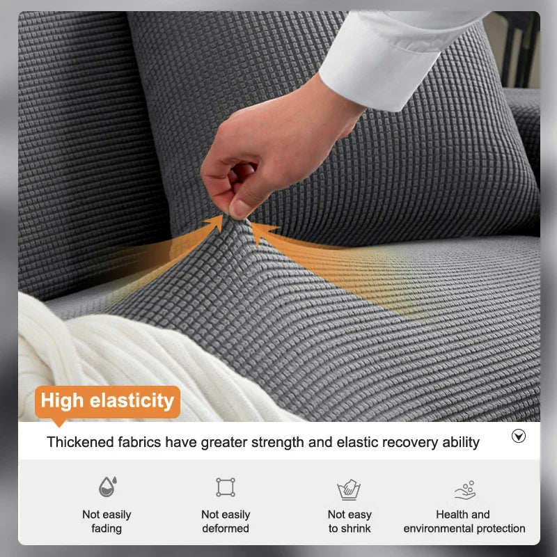 Sofalino Stretch | Elastic Sofa Cover | Jacquard Design | For 1–4 Seater & L-Shape
