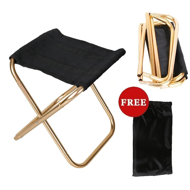 MobiloCamp Folding Stool | Ultralight & Collapsible | 262g | For Camping, Hiking & Festivals