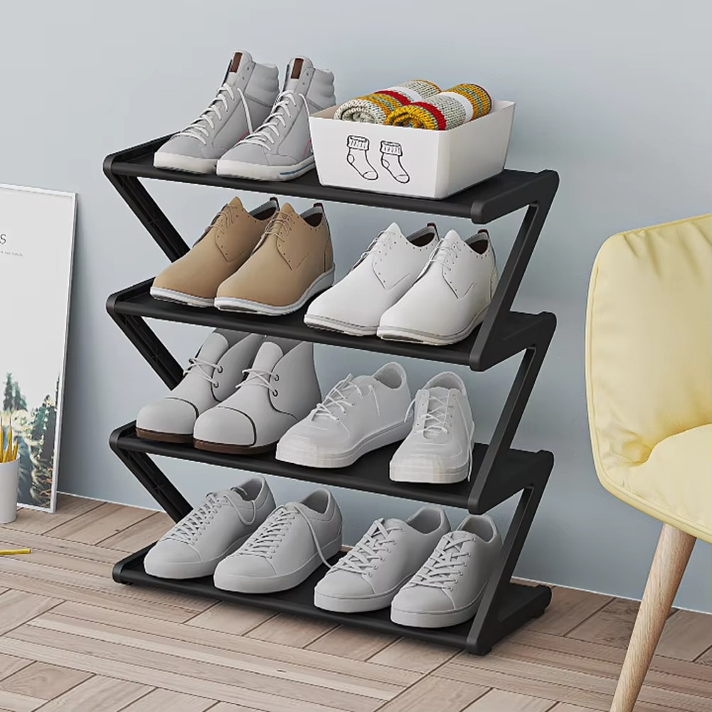 Compact 4-Tier Bedroom Shoe Organizer