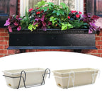 Plantivo Railing Planter Box | With Hooks & Drain Tray | 8L Capacity | Weatherproof