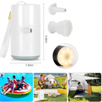 Portable Mini Air Pump with Rechargeable SOS Light for Camping and Outdoor Use
