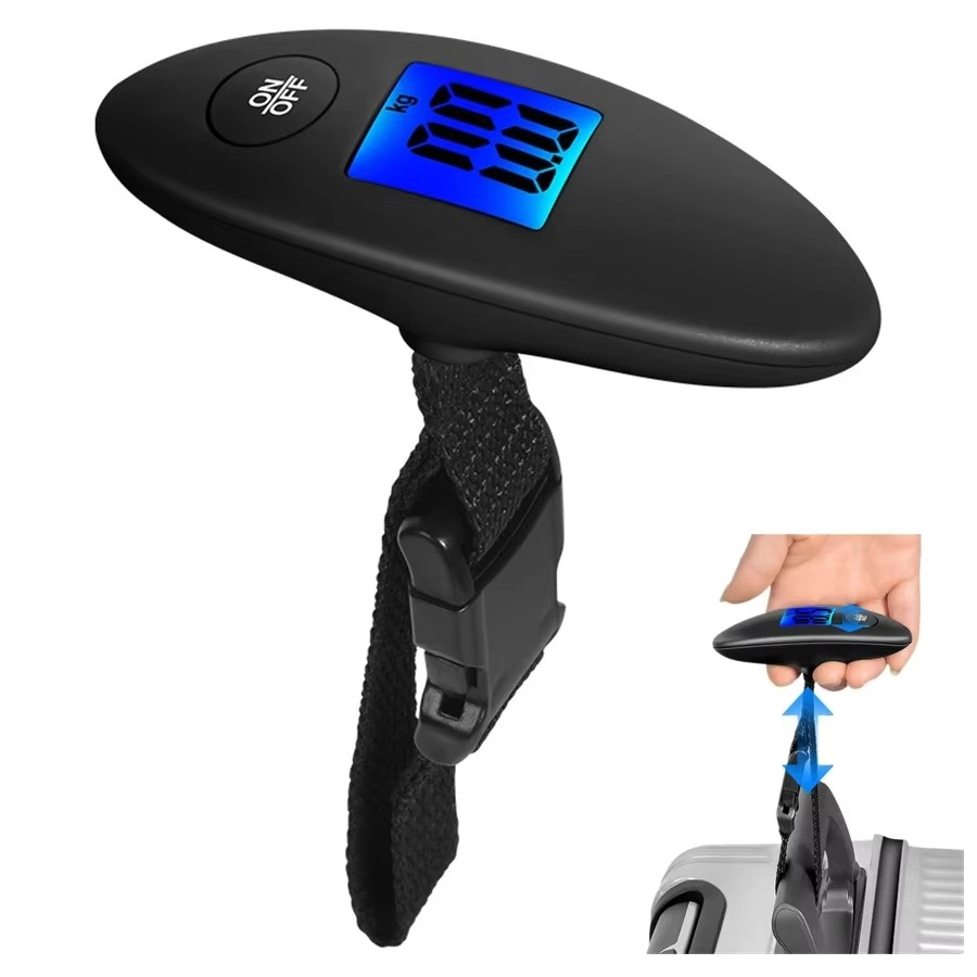 Portable Digital Luggage Scale with LCD Display and Strap