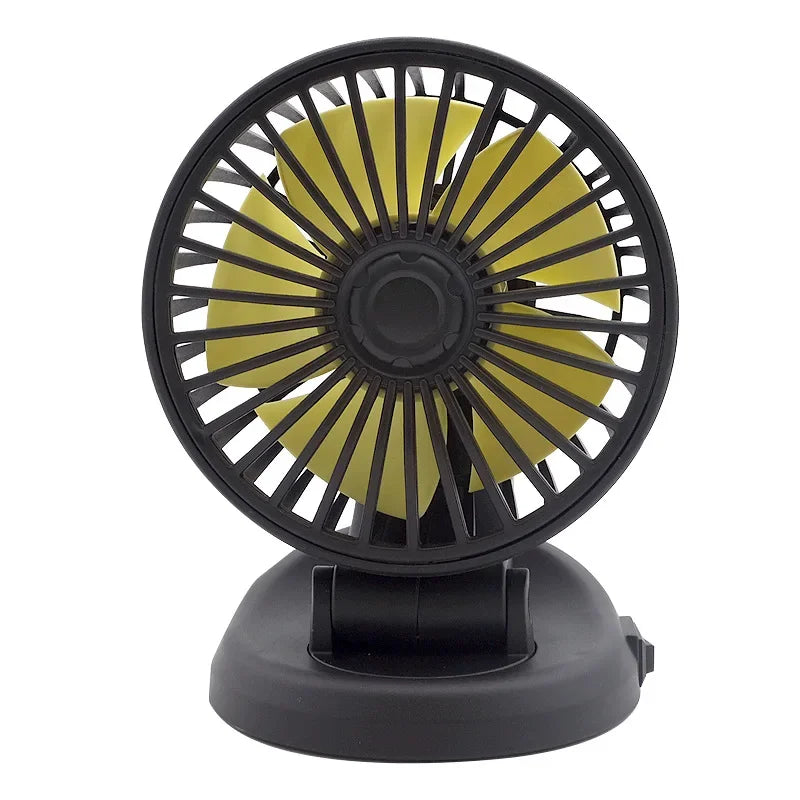 Ventoro Auto Fan 12V/24V/5V | USB or Cigarette Lighter | Rotatable & Compact | For Car, Truck, SUV, Motorhome & Office