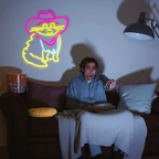USB-Enabled Cat Cowboy Neon Light - Perfect for Bedrooms, Game Rooms, and Parties
