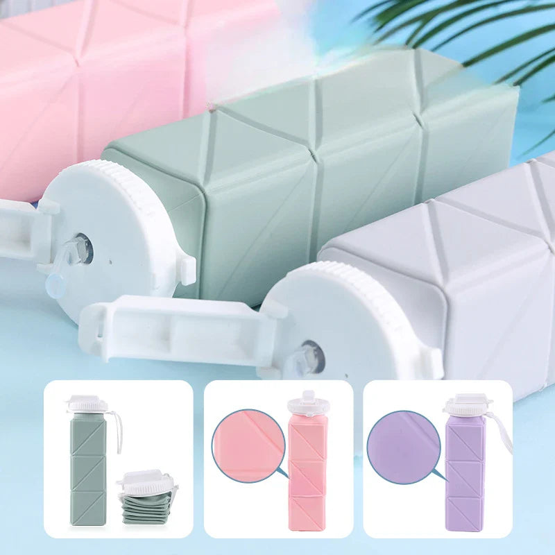 Practical Foldable Silicone Bottle for On the Go