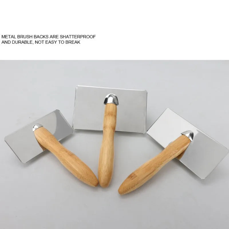 PuroPetz Dog & Cat Brush Made of Solid Wood | Stainless Steel Comb | Removes Undercoat & Tangles | Soft Coat Care & Massage