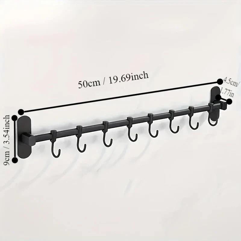 CookEase Kitchen Wall Shelf – Multifunctional Organizer for Lids, Spatulas & Kitchen Utensils