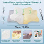 Butterfly-Shaped Memory Foam Pillow with Removable Machine-Washable Cover