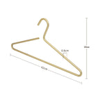 5 pieces of hangers made of solid matte gold/silver │ Seamless wardrobe organizer made of metal