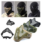 Camouflage Tactical Airsoft Steel Mesh Half Face Mask