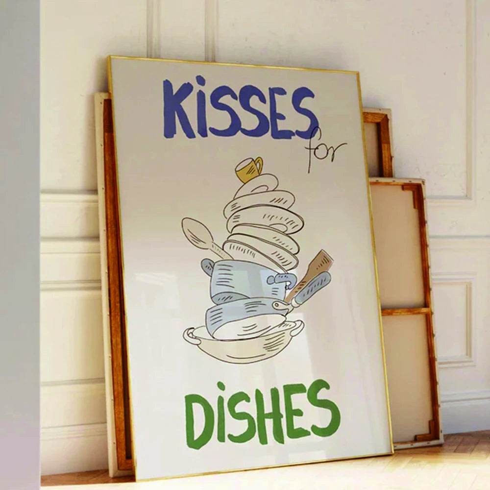Kisses for Dishes Wall Art