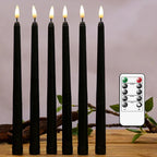 Black LED tealights without flame with remote control for an unforgettable atmosphere
