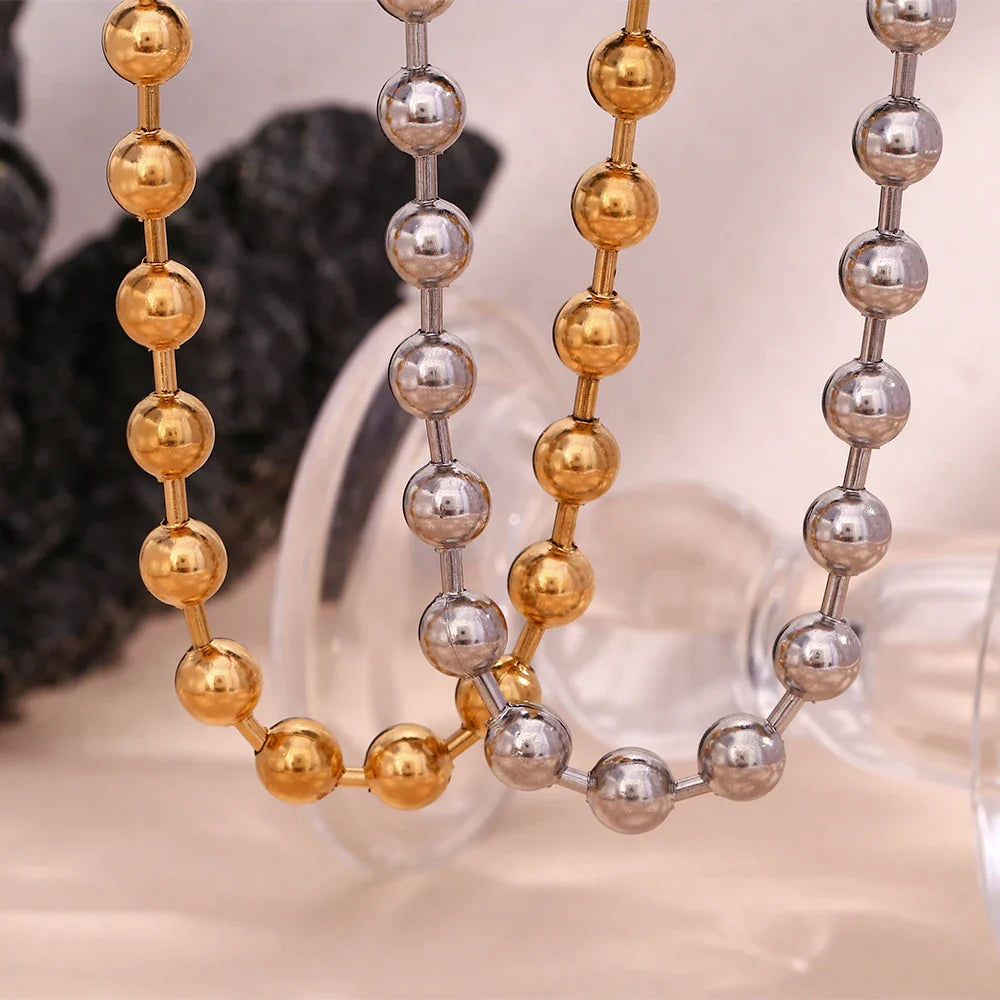 18k Classic Chunky Beaded Necklace
