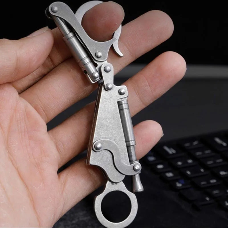 Stainless Steel EDC Keychain Tool, Compact and Lightweight