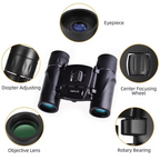 Compact 100x22 HD Binoculars with Long Range BAK4 FMC Optics for Hunting, Sports, Camping, and Travel
