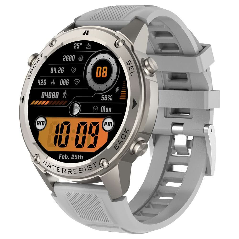 Outdoor smartwatch with GPS, compass & health monitoring