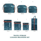 Packavio Travel Organizer Set 7-piece | Suitcase Bags for Clothes & Shoes | Space-saving & Water-repellent