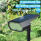 Solar-Spotlight LumiYard 92LED | 2-colored garden lighting (Warm-/Cool white) | IP65 waterproof & automatic dusk sensor
