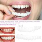 2PCS Snap-On Veneer Dentures for Men and Women, Instant Temporary Tooth Cover for a Confident Smile