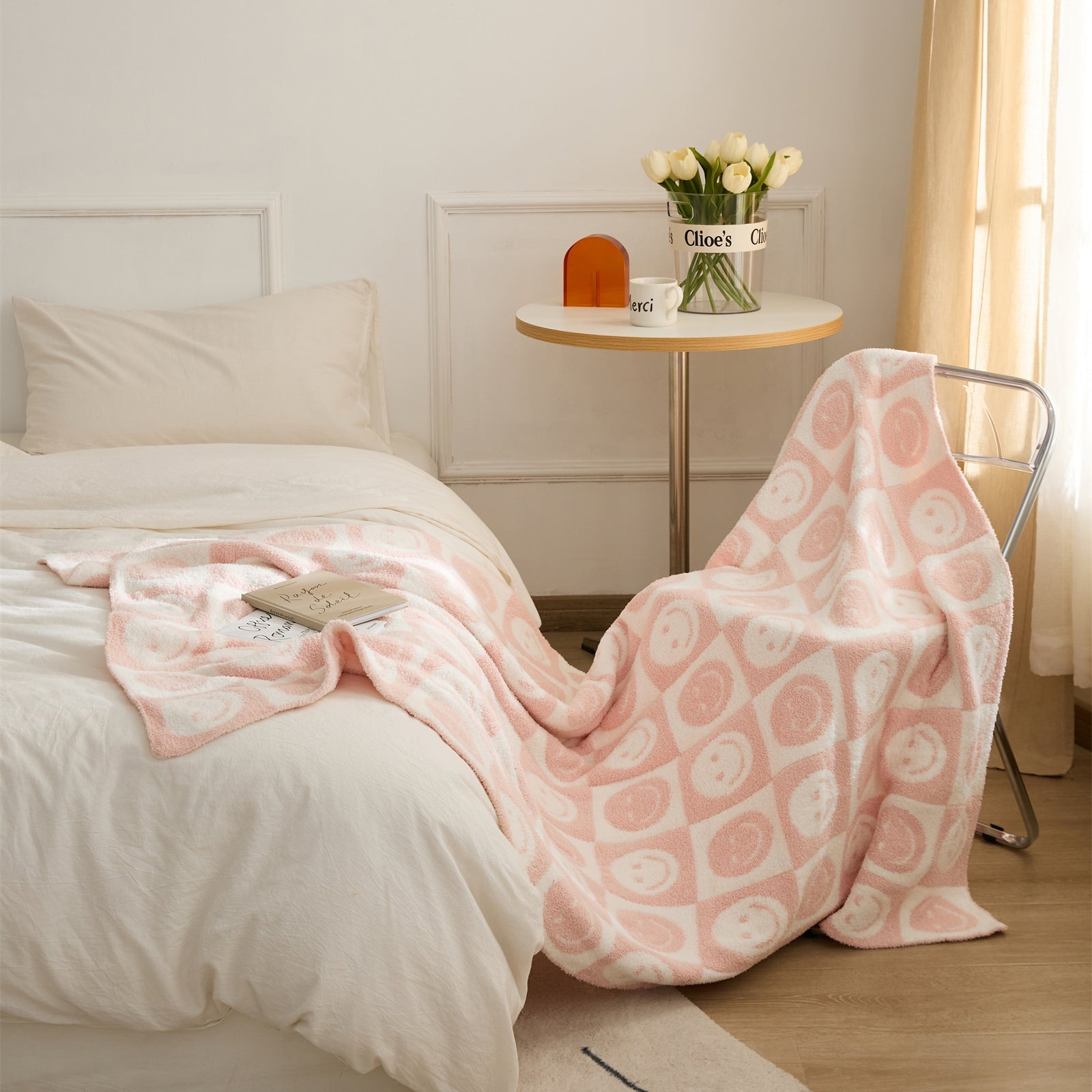 Smiley Checkered Blanket